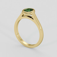 0.84 Ct. Bluish Green Sapphire Ring, 10K Yellow Gold 2