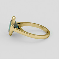 3.36 Ct. Bluish Green Sapphire Ring, 10K Yellow Gold 4