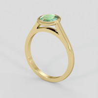 1.05 Ct. Yellowish Green Sapphire Ring, 10K Yellow Gold 2
