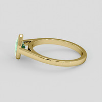 1.05 Ct. Yellowish Green Sapphire Ring, 10K Yellow Gold 4