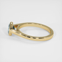 0.82 Ct. Greyish Blue Sapphire Ring, 10K Yellow Gold 4