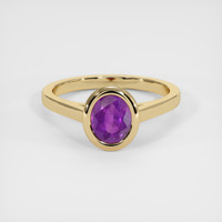 1.32 Ct. Purple Sapphire Ring, 10K Yellow Gold 1