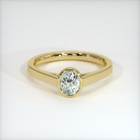 0.66 Ct. Green Sapphire Ring, 10K Yellow Gold 1