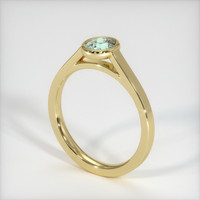 0.66 Ct. Green Sapphire Ring, 10K Yellow Gold 2