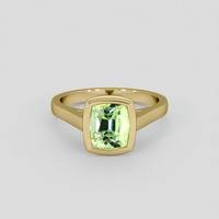 2.34 Ct. Yellowish Green Peridot Ring, 14K Yellow Gold 1