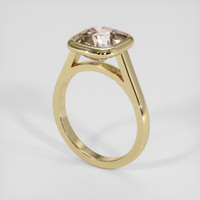 3.43 Ct. Padparadscha Sapphire Ring, 14K Yellow Gold 2