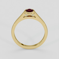0.53 Ct. Purplish Red Ruby Ring, 14K Yellow Gold 3
