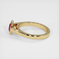 0.78 Ct. Ruby Ring, 14K Yellow Gold 4