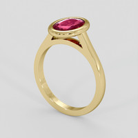 1.93 Ct. Purplish Red Ruby Ring, 14K Yellow Gold 2