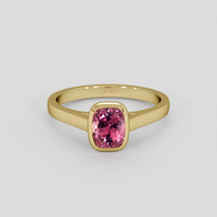 1.12 Ct. Padparadscha Sapphire Ring, 14K Yellow Gold 1