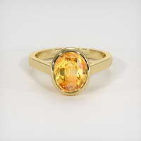 3.58 Ct. Sapphire Ring, 14K Yellow Gold 1