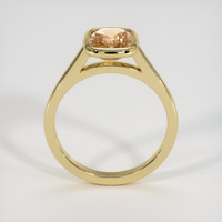 2.01 Ct. Peach Sapphire Ring, 14K Yellow Gold 3