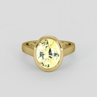 3.25 Ct. Yellow Sapphire Ring, 14K Yellow Gold 1