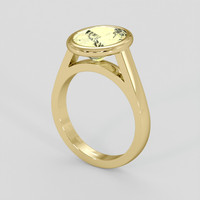 3.25 Ct. Yellow Sapphire Ring, 14K Yellow Gold 2