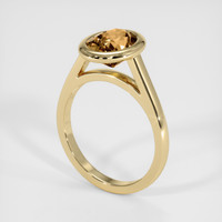 2.50 Ct. Brown Sapphire Ring, 14K Yellow Gold 2