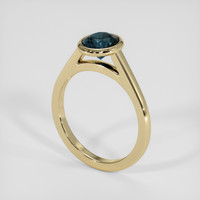 1.72 Ct. Greenish Blue Sapphire Ring, 14K Yellow Gold 2