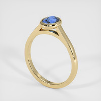 0.85 Ct. Sapphire Ring, 14K Yellow Gold 2