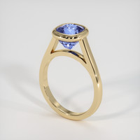 3.02 Ct. Violet Sapphire Ring, 14K Yellow Gold 2