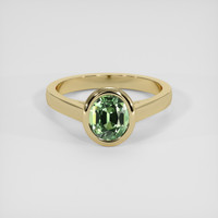 1.49 Ct. Green Sapphire Ring, 14K Yellow Gold 1