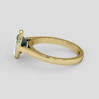 2.03 Ct. Bluish Green Sapphire Ring, 14K Yellow Gold 4