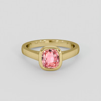 2.02 Ct. Padparadscha Sapphire Ring, 14K Yellow Gold 1