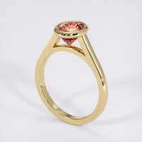 2.08 Ct. Padparadscha Sapphire Ring, 14K Yellow Gold 2