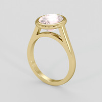 3.59 Ct. Pink Sapphire Ring, 14K Yellow Gold 2