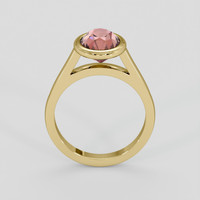 3.08 Ct. Pinkish Brown Sapphire Ring, 14K Yellow Gold 3