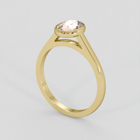 1.24 Ct. Peach Sapphire Ring, 14K Yellow Gold 2