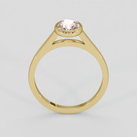1.24 Ct. Peach Sapphire Ring, 14K Yellow Gold 3