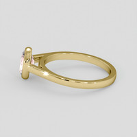 1.24 Ct. Peach Sapphire Ring, 14K Yellow Gold 4