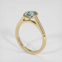 1.63 Ct. Bluish Green Sapphire Ring, 14K Yellow Gold 2