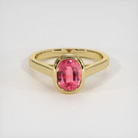 1.85 Ct. Padparadscha Sapphire Ring, 14K Yellow Gold 1