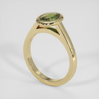 1.52 Ct. Yellowish Green Sapphire Ring, 14K Yellow Gold 2