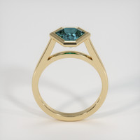 2.17 Ct. Greenish Blue Sapphire Ring, 14K Yellow Gold 3