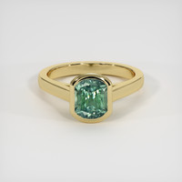 2.44 Ct. Green Sapphire Ring, 14K Yellow Gold 1