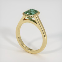 2.44 Ct. Green Sapphire Ring, 14K Yellow Gold 2