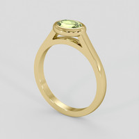 0.92 Ct. Yellowish Green Sapphire Ring, 14K Yellow Gold 2