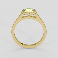 0.92 Ct. Yellowish Green Sapphire Ring, 14K Yellow Gold 3