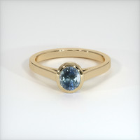0.71 Ct. Sapphire Ring, 18K Yellow Gold 1