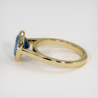 3.29 Ct. Blue Sapphire Ring, 18K Yellow Gold 4