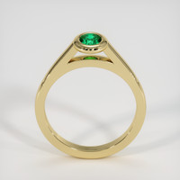 0.39 Ct. Emerald Ring, 18K Yellow Gold 3
