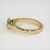 0.39 Ct. Emerald Ring, 18K Yellow Gold 4