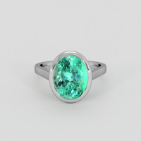 4.24 Ct. Emerald Ring, 18K Yellow Gold 1