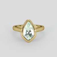 1.72 Ct. Green Tourmaline Ring, 18K Yellow Gold 1