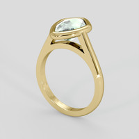 1.72 Ct. Green Tourmaline Ring, 18K Yellow Gold 2