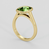 2.31 Ct. Green (Lime Green) Peridot Ring, 18K Yellow Gold 2