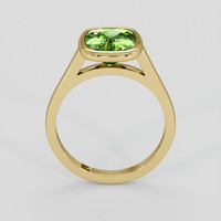 2.31 Ct. Green (Lime Green) Peridot Ring, 18K Yellow Gold 3