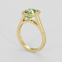 2.34 Ct. Yellowish Green Peridot Ring, 18K Yellow Gold 2