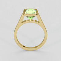 2.34 Ct. Yellowish Green Peridot Ring, 18K Yellow Gold 3
